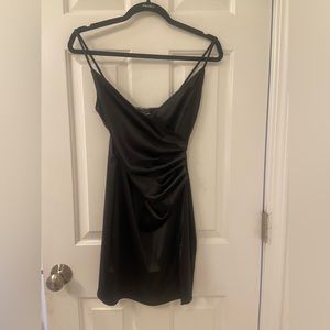 Little Black Satin Dress